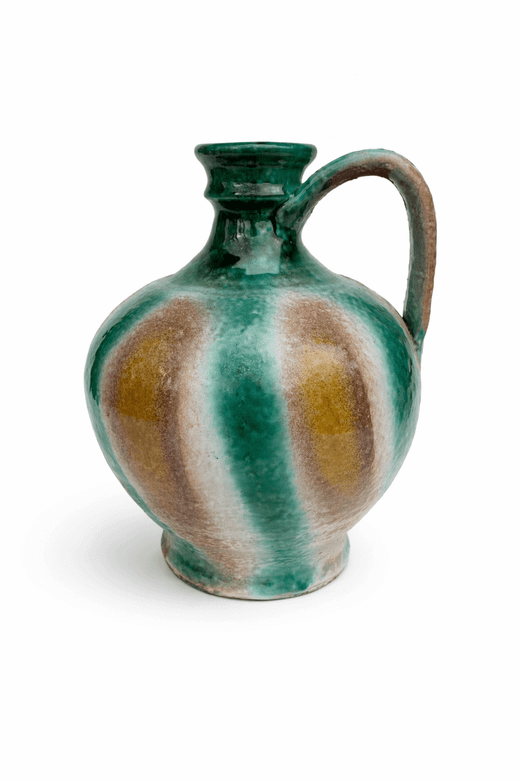 Botella de cerámica decorativa
