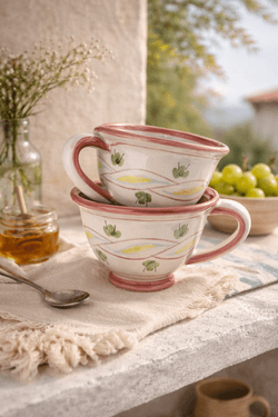 Juego de tazas con forma de campana