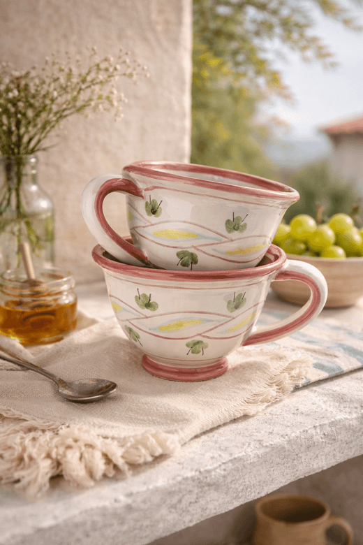 Juego de tazas con forma de campana